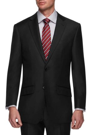 1 trouser suit. Superfine Merino Wool. Plain Black