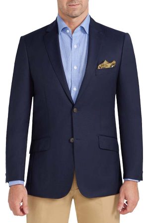 Mens Pure Wool Navy Jacket