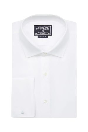 White Poplin Slim Fit, Double Cuff shirt