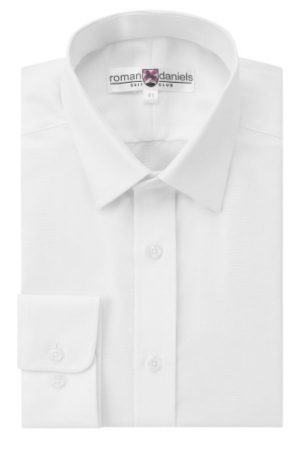 Cotton Rich, Regular Cuff, Tailored Fit - White Poplin