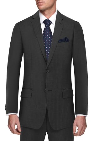 Super 130 Charcoal 1cm Stripe Suit