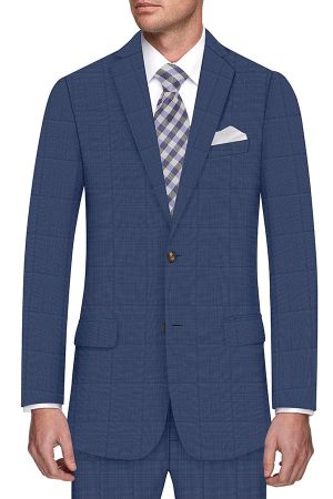 Super 130 Teal Check