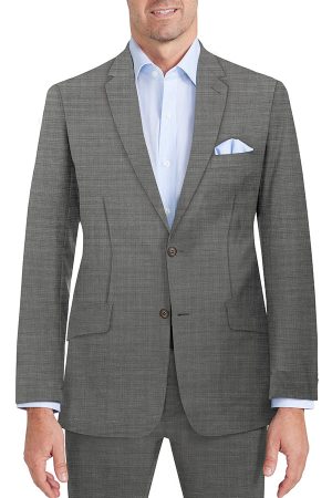 1 trouser suit. Pure Wool. Grey Check Pattern